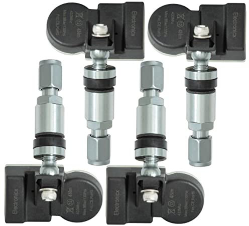 Electronicx 4 Stück RDKS TPMS Reifendrucksensor Reifendruck Sensor Sensoren Reifendruckkontrollsystem Ventile Reifenkontrollsystem Metallventil GunMetal kompatibel mit 3 6 CX-3 CX-4 MX-30 Atenza