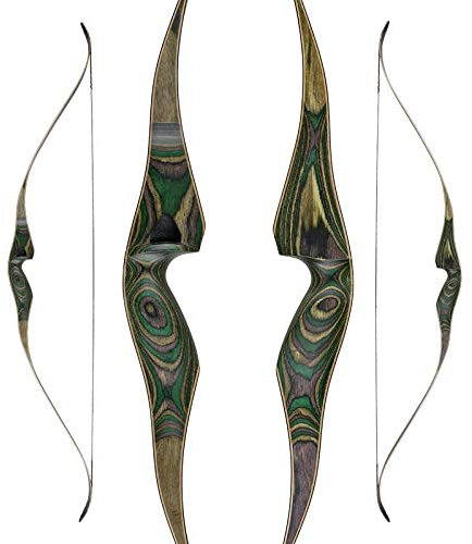 Jackalope Recurvebogen Malachite Limited Edition 62 Zoll One Piece 30-60 lbs Linkshand (60 lbs)