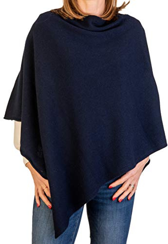 Marenza Poncho mixte cachemire pour femme, fabriqué en Italie
