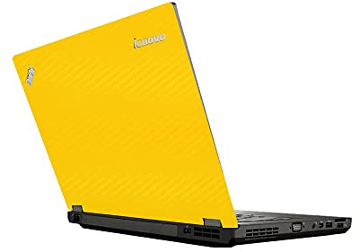 AlphaWraps Skin for Lenovo ThinkPad T430 Laptop | 4D Carbon Sunset Yellow | Protective and Durable Vinyl Decal wrap Cover | Made in The UK