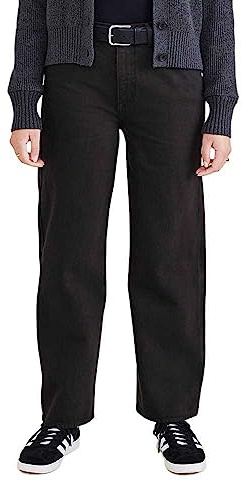 High Waist Jean Cut Straight High Straight Black Garment Dye 30 -