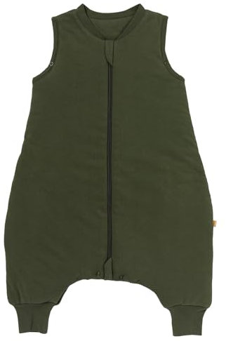 schlummersack Baby Schlafsack mit Füßen Sommer 1 Tog 80 cm dünn Olive | Schlafsack mit Beinen für eine Körpergröße von 80-90cm | Schlafsack Baby Sommer Frühling
