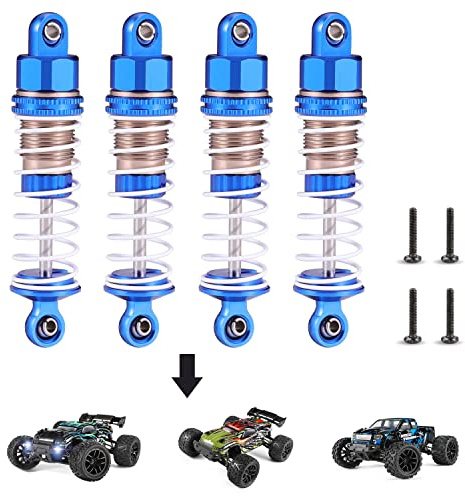 HAIBOXING RC Autos Ersatzteile Vollaluminium-Öldruckstoßdämpfer 4 pcs, 1/18 RC Trucks Ersatzteile New Version 18858 & 18859 & 18859A & 18868 RC Cars (18HOP1)