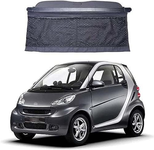 XENITE Auto Ausziehbar Kofferraumklappen für Smart 451 fortwo 2015-2020, Laderaumabdeckung Kofferraum Schutz Abdeckung Cargo Cover Zubehör