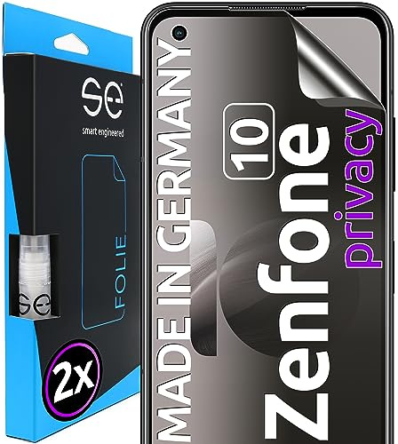 2x se® 3D SCHUTZFOLIE Privacy für Asus Zenfone 10,Blickschutz, 100% Fingerabdruck & FaceID kompatibel, einfache blasenfreie Installation, Ultra-Klar, Stoß-Kratzfest, aus Deutschland