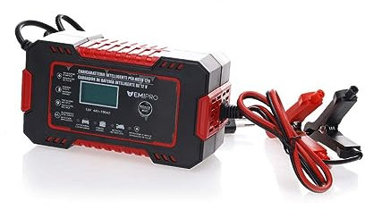 Caricabatterie per Auto 12V 6A, Caricatore Automatico Intelligente, Ricarica Batteria Auto Moto 12V 4Ah-100Ah, Schermo LCD