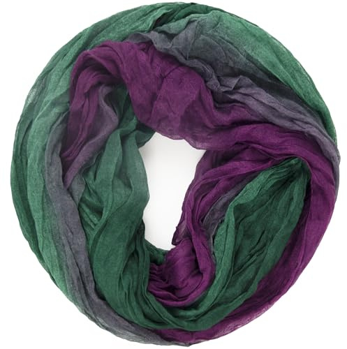 Gloop Damen Schal leichter Loop schal Schlauchschal Tuch mit Farbverlauf | Viele Farben Halstuch Tuch weich und angenehm auf der Haut