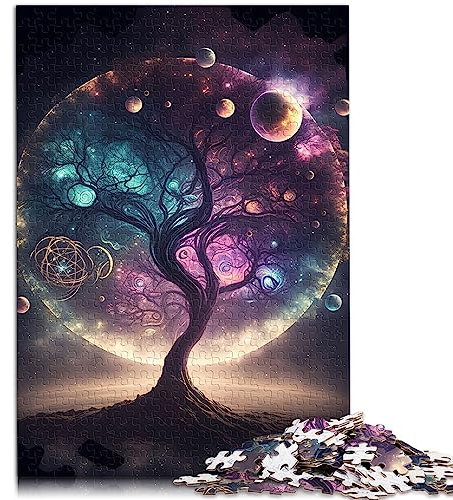 Puzzle di 1000 pezzi per adulti e bambini colorati nella natura degli alberi puzzle in legno gioco educativo sfida giocattolo 19,7 x 29,5 pollici