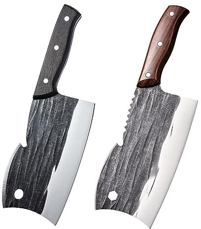 FBITE Cuchillo de cocina de acero inoxidable for el hogar, rebanador forjado a mano, cuchillo multifuncional for cortar huesos y cortar verduras