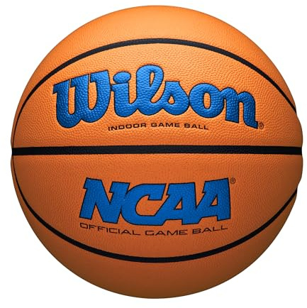 WILSON NCAA Evo NXT Official Indoor Game Basketball - Royal/Orange, Size 7-29.5