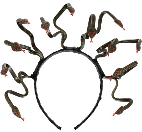 Happyyami Medusa-Schlangen-Stirnband Griechische Medusa-Schlangenkrone Medusa-Haarband Cosplay-Kostüm Kopfschmuck Karneval Halloween Maskerade Anzieh