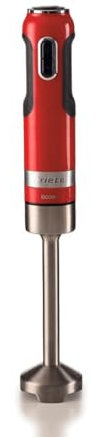Ariete 602 Frullatore a immersione Moderna, 1000W, 10 velocità + turbo, Accessori inclusi, Rosso