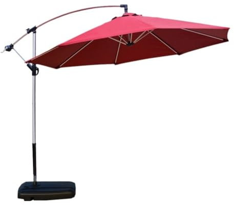 DGSYUAN Sonnenschirm Im Freien 9,8 Fuß Großer Außenschirm Mit Sockel, Terrassenschirm Aus Aluminiumlegierung, Polyester-Strandschirm Für Garten, Hinterhof, Pool Gartenschirm