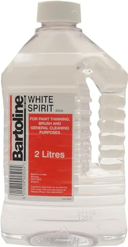 Bartolinee White Spirit Solvent for Stripping Paint, Cleaning Paint Brushes, Paint Thinner, Stain Remover, Oil-Based Paints, Varnishes 2 Litre