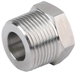 M8 M10 M14 M16 M18 Metric Male To Female Thread 304 Stainless Steel Reducer Bushing Reducing Pipe Fitting Connector Coupler RUAJOGYNVM(M10x1-M18x1.5)