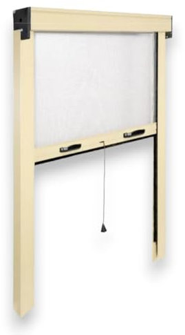 Briconess.com Insektenschutz-Rollo vertikal für Außen und Innen 160 x 160 cm - Bronze