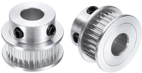 sourcing map GT-2 30T Riemenscheibe, Synchronrad, 8 mm Bohrung, Aluminium-Zahnriemen, 30 Zähne, passend für Breite 6 mm, Zahnriemen für 3D-Drucker, CNC-Maschinen, 2 Stück