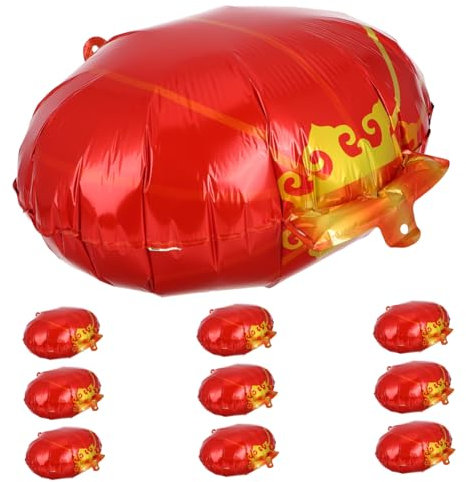 TOYANDONA 10stücke Rot-gold Chinesische Neujahrsballons Große Ballons Für Herbst-dekoration Happy Year-ballons Einfache Aufhängung