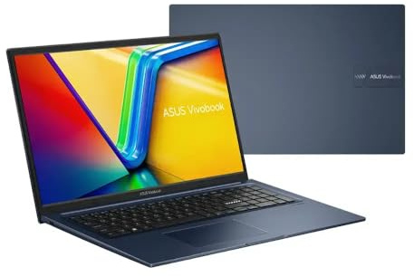 ASUS Vivobook - Computer portatile FHD da 17,3, Intel Core i3-1215U, memoria da 8 GB, SSD da 512 GB, blu silenzioso, Windows 11 Home in modalità S, X1704ZA-I38512