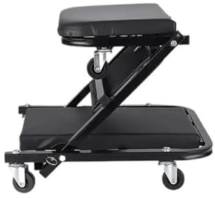 MNEVZX hocker mit Rollen Auto-Detaillierungshocker, Stuhl, Roll- und Klappsitz, für mechanische Werkstatt, Werkzeugwagen Werkstatt hocker
