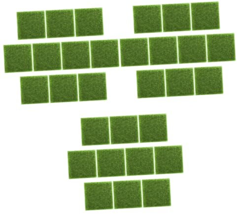 Toyvian 3 Ensembles Pelouse Artificielle Gazon De Pelouse Tapis d'herbe en Plein Air Tapis D'extérieur Gazon Artificiel Graminée Artificielle Fausse Herbe Faux Nattes PP Vert 10 Pièces * 3