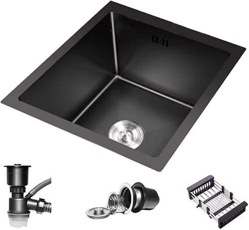 Durable Stainless Steel Kitchen SinkMini RV Pool Sink for Small Apartments 70x43x21.5cm MultiSize Siphon Black Bar Washbasin Ideal for Compact Spaces