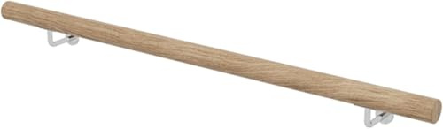 Corrimano in Legno per Scale, Ringhiera in Legno per Scale, Corrimano di Sicurezza A Parete, Ringhiera Antiscivolo per Anziani (60 Cm), 70CM