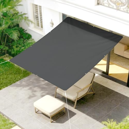 LOVE STORY Toldo Vela de Sombra Rectangular 2.5x2m con Ojales, Toldo Vela Parasol Impermeable de Poliéster (PES) Protección 95% Rayos UV, para Exterior,Terraza,Balcón,Antracita