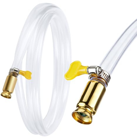 TYSM-CC Pompe à Main Manuelle 3M avec Tuyau Siphon - Transfert Rapide pour Eau, Essence, Diesel - Idéal pour Auto, Aquarium, Jardin - Pompe à Liquide Sûre, Facile et Efficace