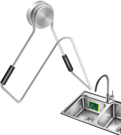 Lieawy Soporte de Esponja para Fregadero, Organizador para Estropajos de Fregadero con Imán, Rack Organizador de Secado Rápido en Acero Inoxidable para Viviendas de Alquiler Hogares Hoteles Paños de