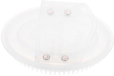 Silikon Massagebürste für Körper, Weiße Tpu Ausführung | Ergonomisches Design, Leicht zu Greifen, Mehrzweckig und Praktisch, für Shampoo und Salonanwendung