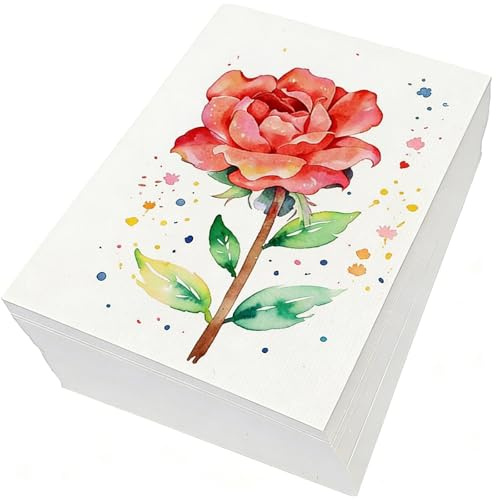 120 hojas de papel de acuarela, 300 g, tarjetas postales en blanco, papel de acuarela, bloc de acuarela grueso, 17,8 x 12,7 cm, tarjetas de acuarela para acuarela, dibujo y escritura