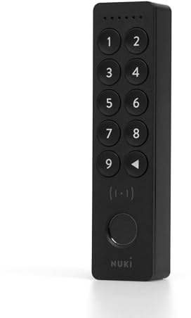 Nuki Keypad 2 NFC (2026) – Lås upp dörren med Apple-hemnyckel, NFC, fingeravtryck eller 6-siffrig kod, tillbehör för Nuki Smart Lock, Matter-aktiverad Bluetooth-keypad för nyckelfri åtkomst