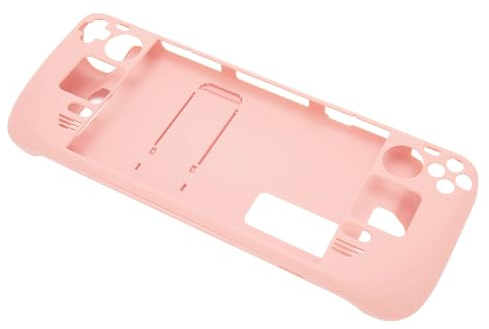 ZJchao Skin Stream Clear [2024 Upgrade]Kickstand Case for Steam Deck - Full, Ergonomic Design, Hands- Stand - Compatible with Steam Deck Accessories (Roseate)