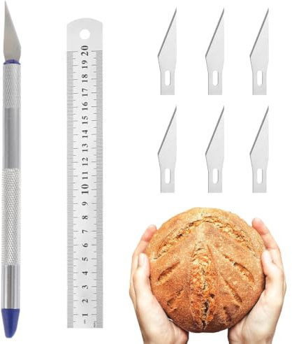 Androxeda Cutter de Precisión de Aluminio con Regla de Acero y 17 Cuchillas de Repuesto, Juego de Herramientas para Manualidades, DIY y Corte Profesional