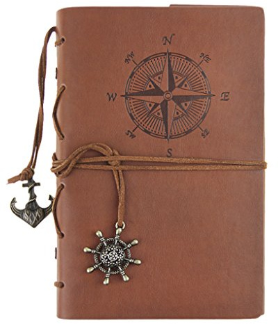 Liying Retro Skizzenblock Tagebuch Notizbuch Softcover DIN A6 Kraftpapier Blanko Geschenkbucher Reisetagebuch Braun