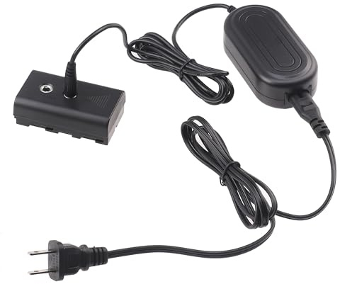 Fotga 102inch AC Power Adapter + NP-F Dummy Battery Replacement NP-F970 NP-F960 NP-F770/F550 to Power Video LED Light Camera Monitor Transmission YN300 II YN-600 W260 5080LED 5010LED 5012LED 5010A