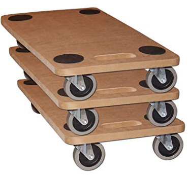 BigDean 3x Möbelroller Transportroller 250kg Rollbrett MDF Möbel Hund Roller