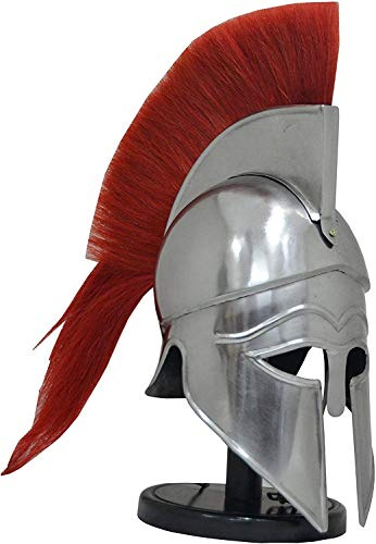Casco armatura corinzia greca medievale con casco rosso Plume Knight Spartan Replica