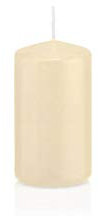 INNA-Glas Candela votiva/Candela a Colonna Maeva, Crema, 8cm, Ø4cm, 12h - Made in Germany - Candela di Cera/Candela Decorativa