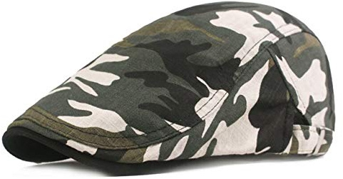 RUICHENG Schirmmütze Herren Sommer Camouflage Flatcap Barett Cap