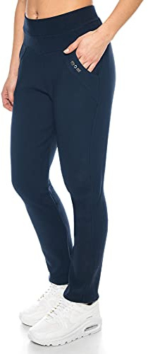Kendindza Damen Thermo-Hose gefüttert mit Innen-Fleece Blickdicht & Taschen