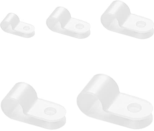 240 PCS R Type Cable Clips,Cable Cleats,P Clips (White)
