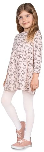 looksy Leotardos De Microfibra Para Niña Suaves Y Elásticos Medias Infantiles Resistentes Para Uniforme Escolar Blanco (Bianco) 7-8 Años