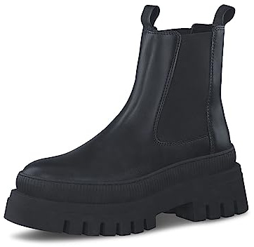 Tamaris dam eleganta stövletter 1–25494-41 svart, Svart läder, 38 EU