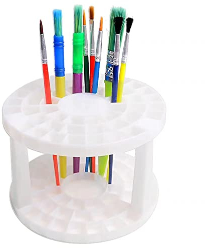 WUDQIJI Soporte para pinceles de 49 compartimentos, soporte para brochas de maquillaje, soporte para pinceles, soporte extraíble para bolígrafos, pinceles de maquillaje (blanco)