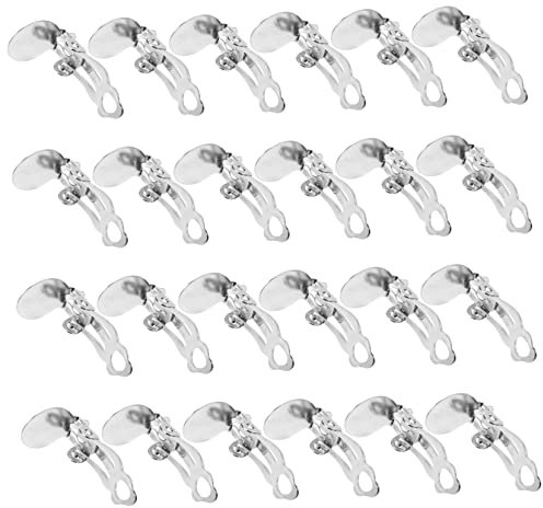 EXCEART 100stücke Diy Ohrclips Metall Ohrringrohlinge Runde Form Sicherer Ohrclip Schmuck Zubehör Für Selber Machen Ohrschmuck Damen Mädchen