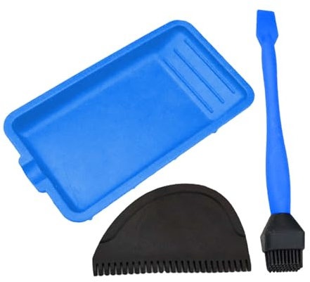 Raxove Pinceau à colle, pinceau à colle à bois, kit d'outils de colle pour le travail du bois, ensemble d'applicateurs de colle en silicone avec pinceau épandeur de colle et plateau, kit de colle