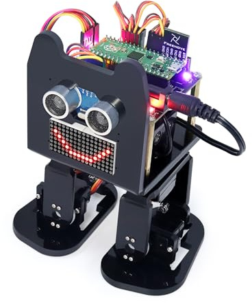 Freenove Bipedal Robot Kit for Raspberry Pi Pico (Included) (Compatible with Arduino IDE), LED Matrix Expressions, Obstacle Avoidance, Colorful Lights, Buzzer, Speaker, App
