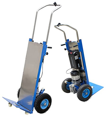 Carro Eléctrico Para Subir Escaleras, Carretilla De Mano Que Ahorra Mano De Obra Para Subir Y Bajar Escaleras Con Carga De 200 Kg, Carro Fácil De Operar Con Batería Extraíble De 48 V/30 Ah/Azul/1200